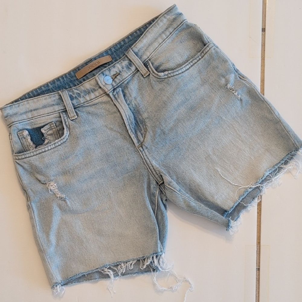 Joe's Jeans The 5" Short Light Blue Distressed Cut Off Denim Shorts - Size 27